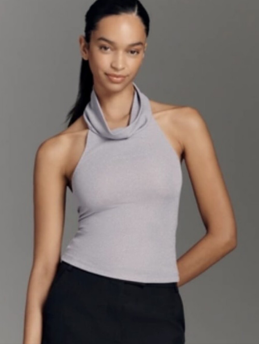NWT Pilcro Halter Cowl-Neck Tank Top